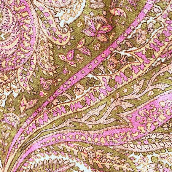 Zimmermann Linen Brighton Ruffle Neck Dress In Sherbet Paisley 1/Small - Picture 6 of 7